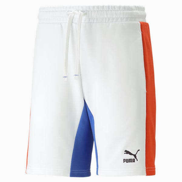 CLASSICS Block Men's Regular Fit 8" Shorts, PUMA White-Royal Sapphire, extralarge-IND